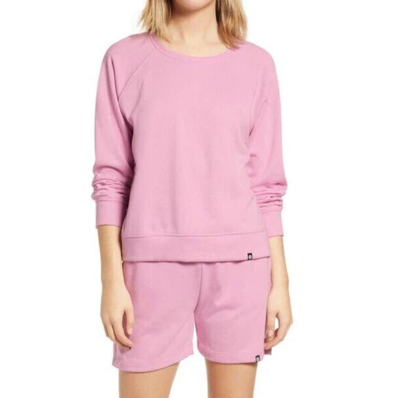 CIRCLE‎ X NEW $35 Cozy Raglan Sleeve Sweatshirt Pink Lavender Medium - Picture 1 of 4